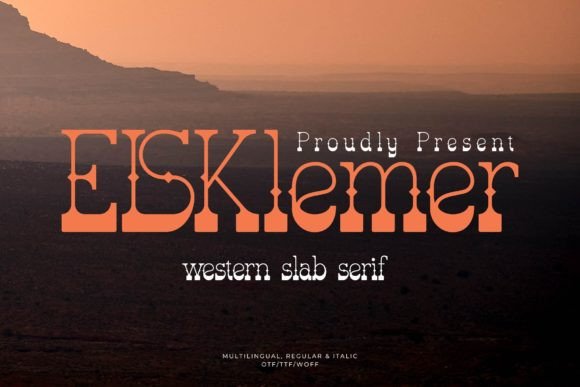 Elsklemer: The Timeless Western Slab Serif Font for Modern Design