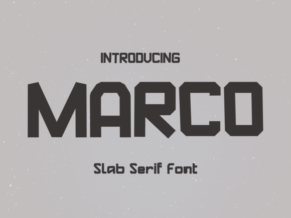 Marco Font: A Unique Slab Serif for Creative Projects