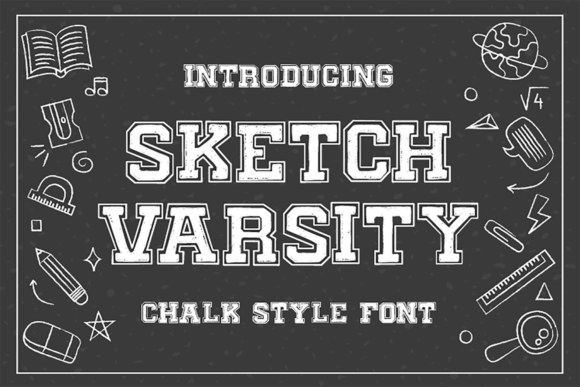 Sketch Varsity Font: Bold and Stylish Design