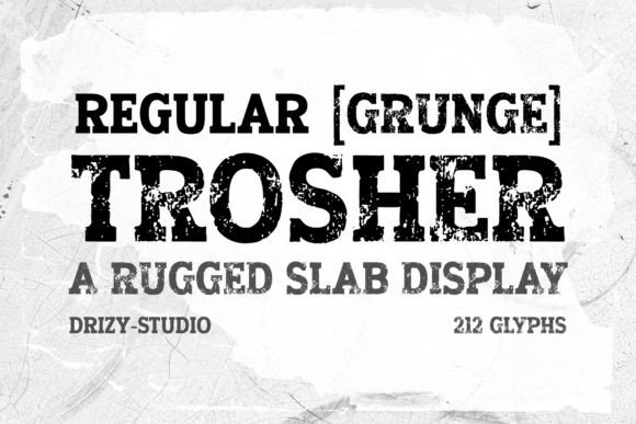 Trosher – The Rugged Slab Display Font for Earthy Typography