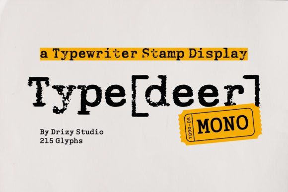 Typedeer Mono: A Font with a Rubber Stamp Soul