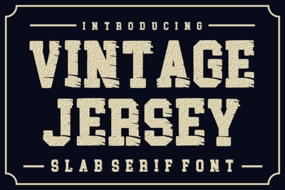 Vintage Jersey: A Bold and Modern Slab Serif Font for Winter and Holiday Branding